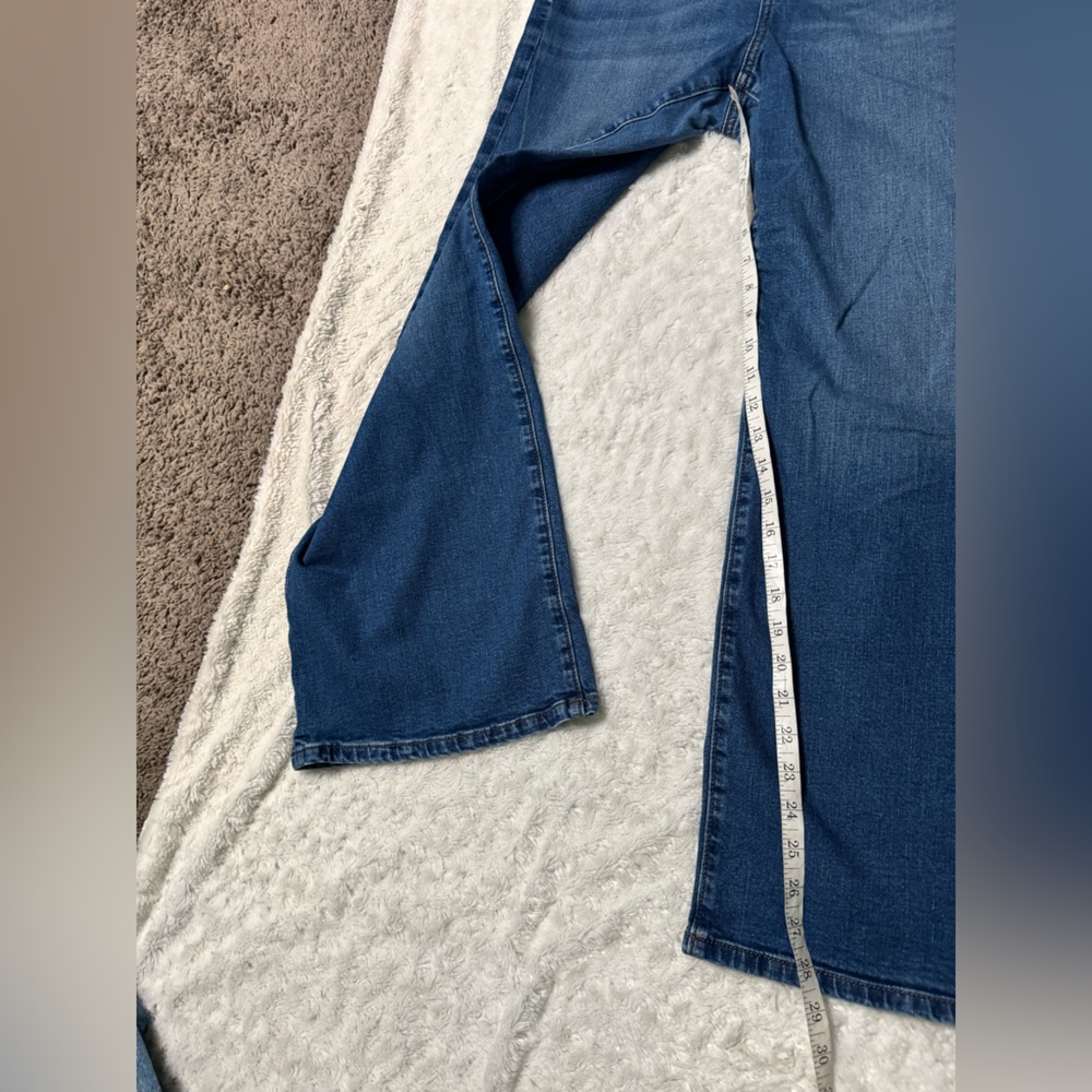 LOFT High Rise Wide Leg Blue Women's Jeans - Picture 10 of 12